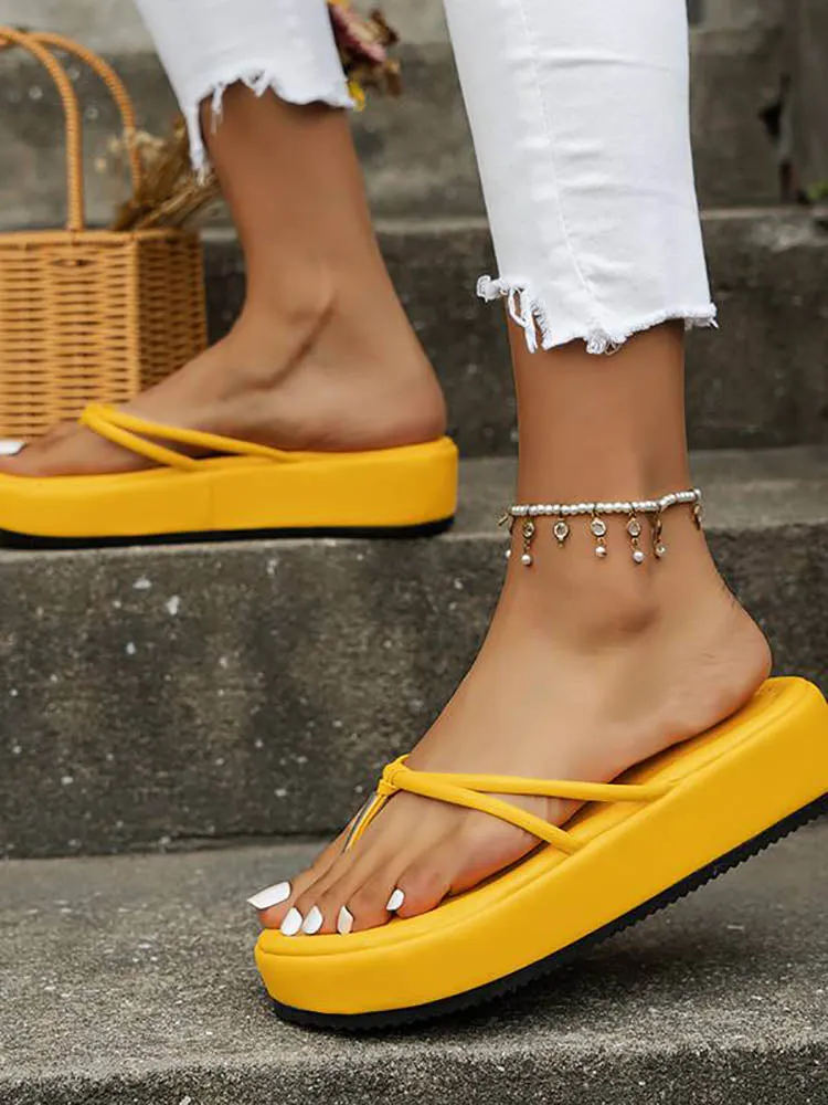Amozae-Beach Thick Sole Flip-Flops