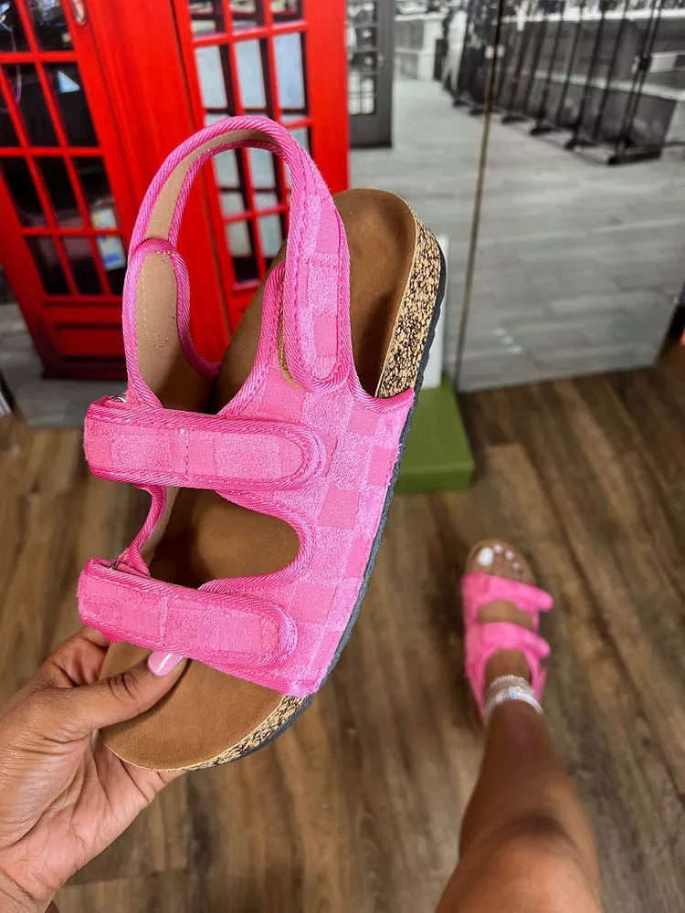 Amozae-Velcro Flat Sandals