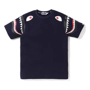 BAPE Shark Printing Short Sleeve Unisex T-Shirt, Black