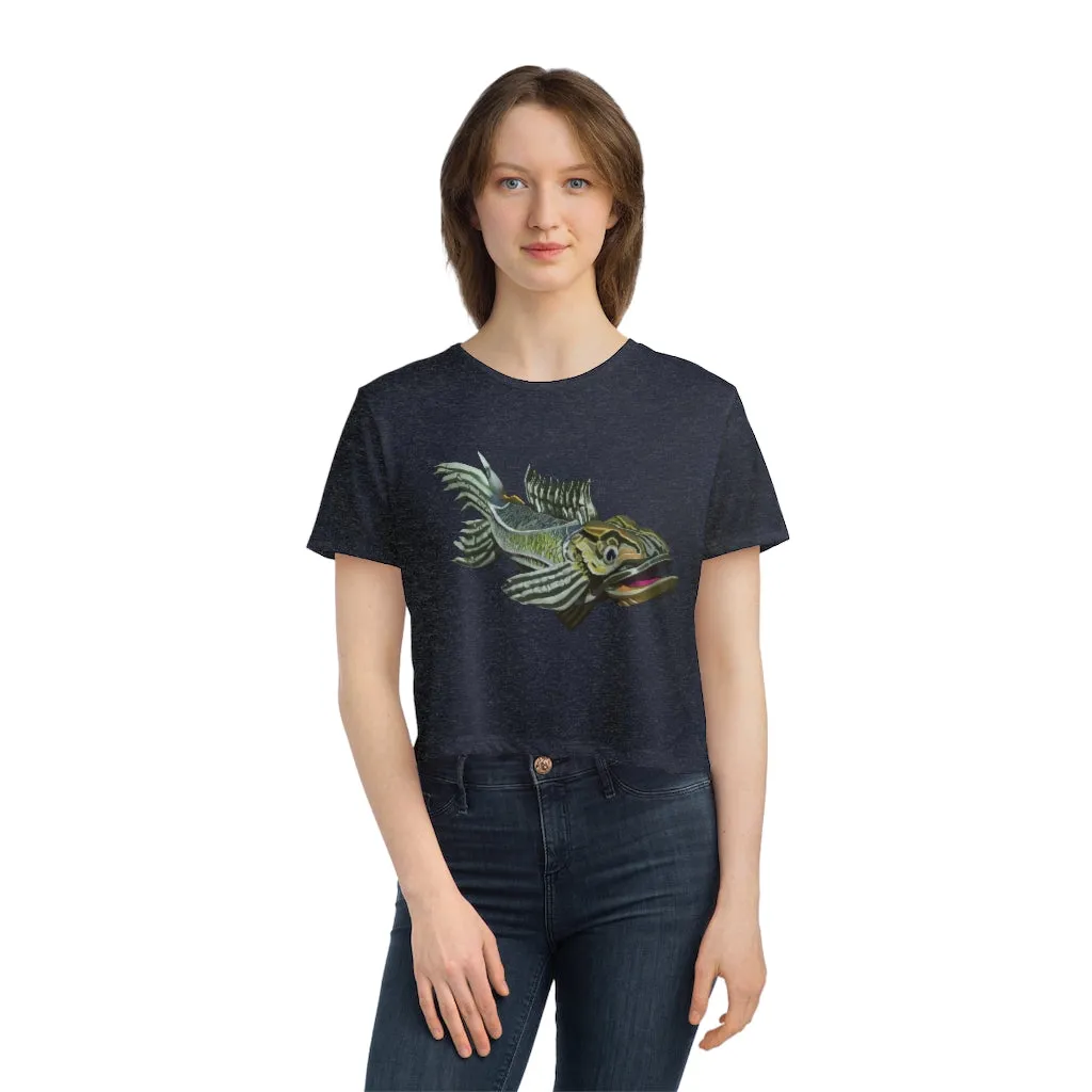Green Fish Women's Flowy Cropped Tee