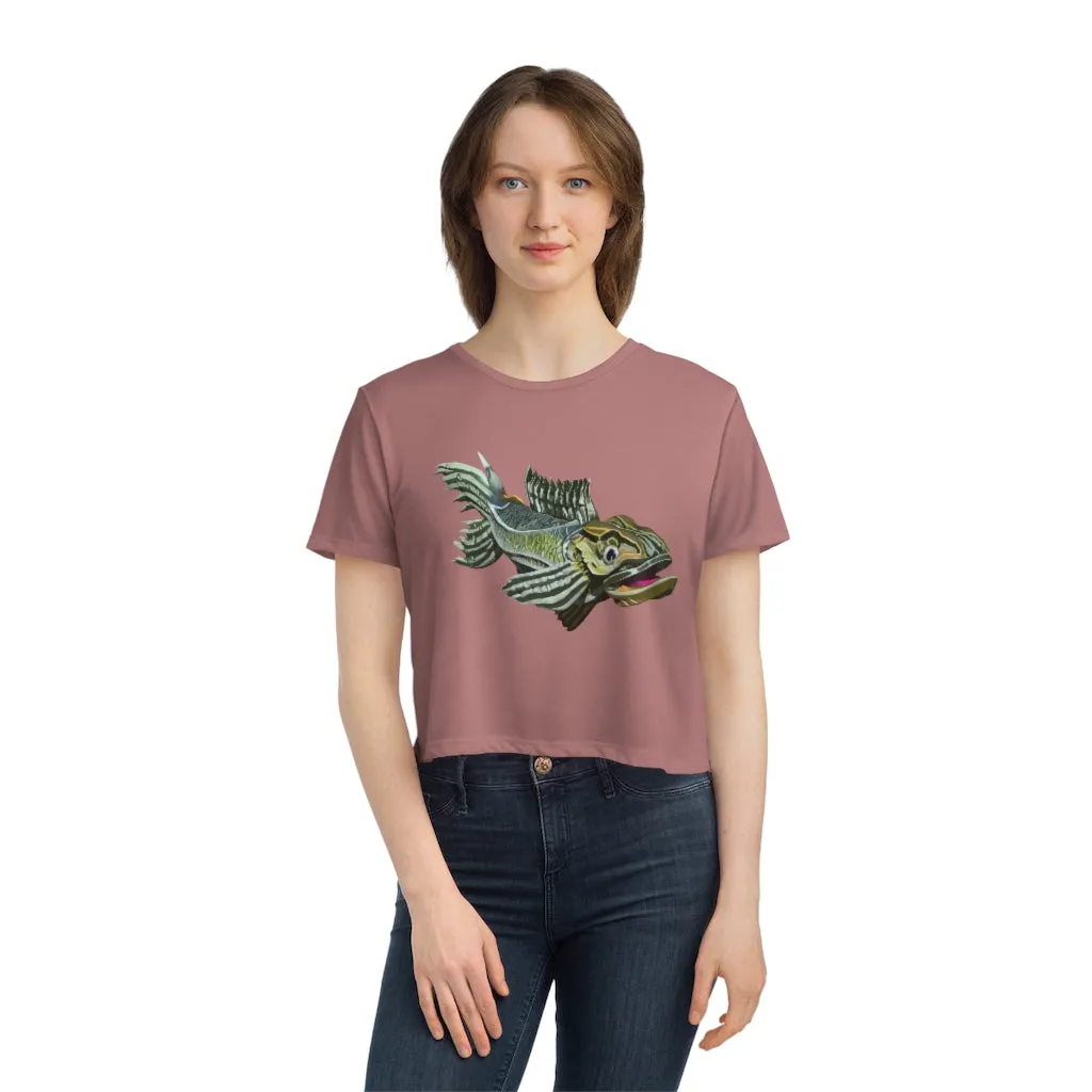 Green Fish Women's Flowy Cropped Tee