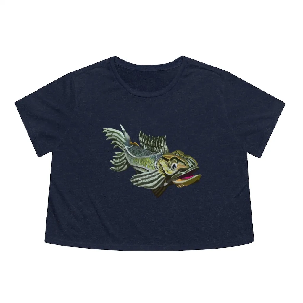 Green Fish Women's Flowy Cropped Tee