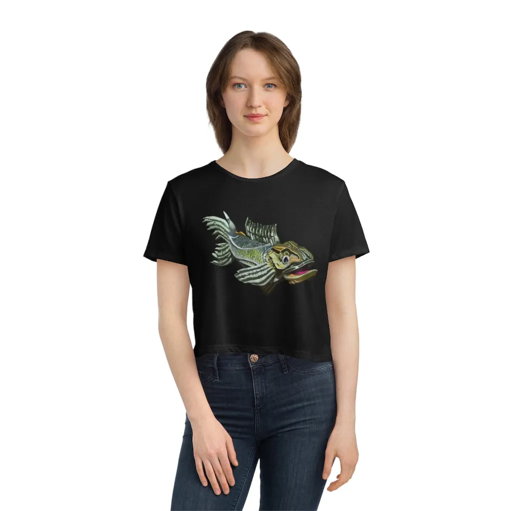 Green Fish Women's Flowy Cropped Tee