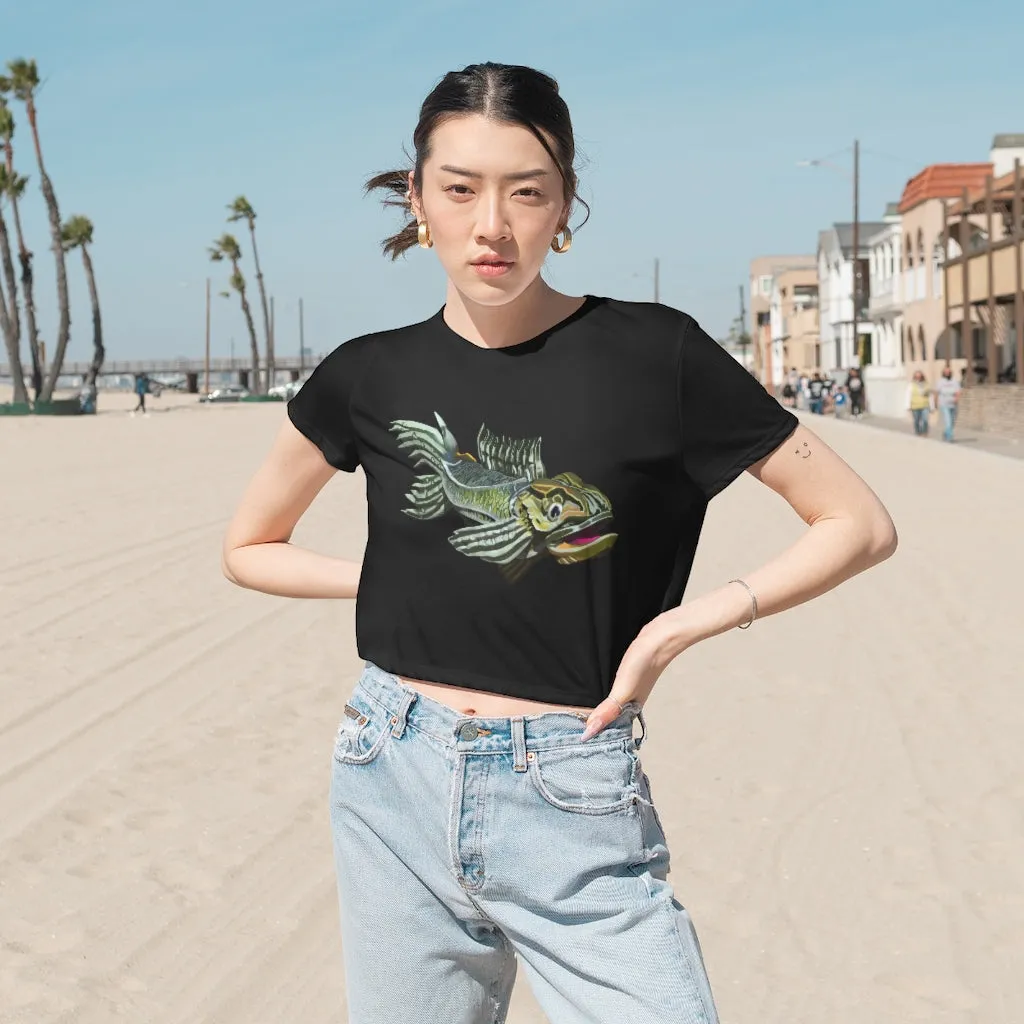 Green Fish Women's Flowy Cropped Tee