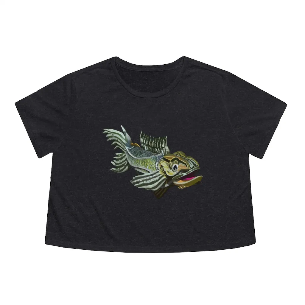 Green Fish Women's Flowy Cropped Tee