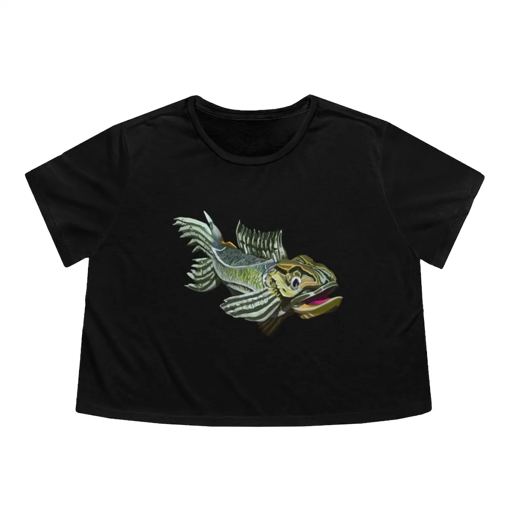 Green Fish Women's Flowy Cropped Tee