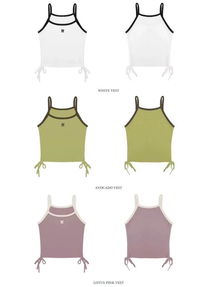 Halter Undershirt Slim Slim Sleeveless Tops【s0000008647】