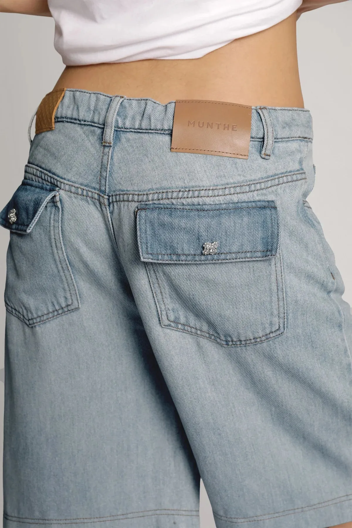 Munthe Kebosu Denim Shorts Blue