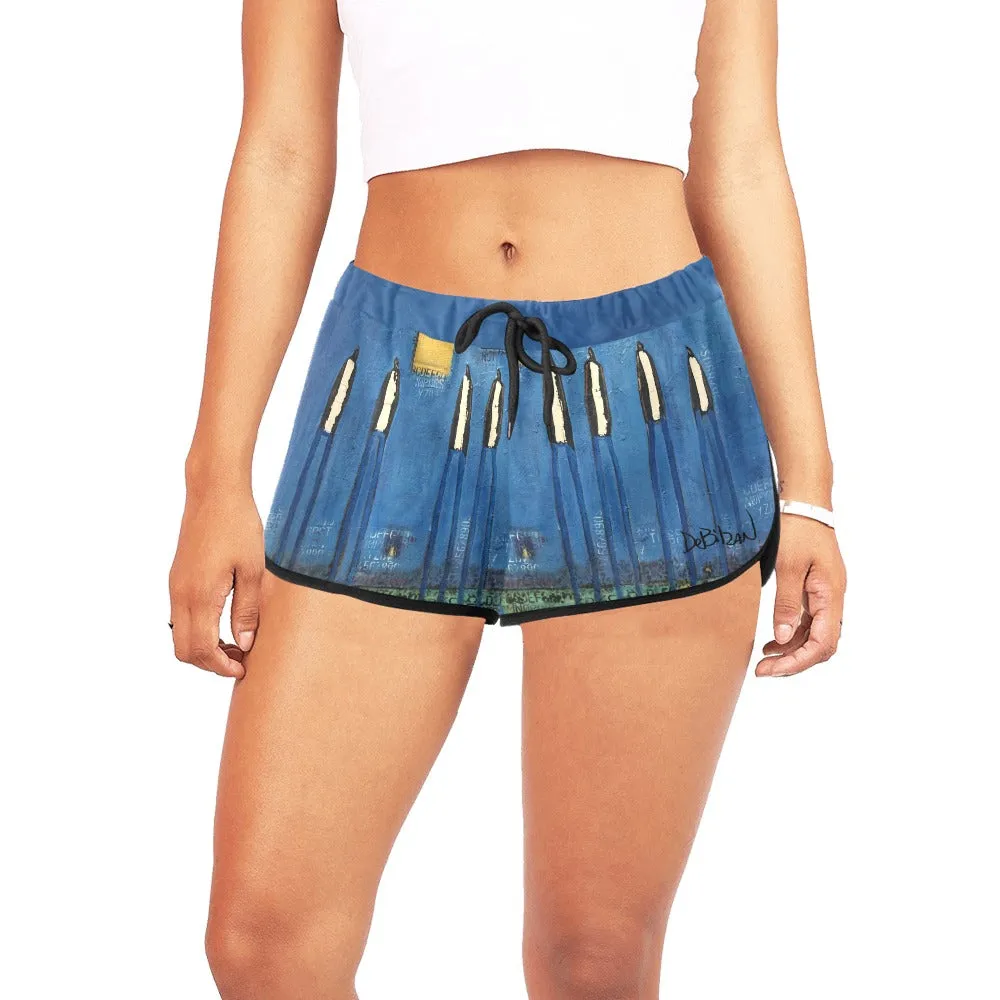 No Woman No Cry Women's All Over Print Casual Shorts (Model L19)