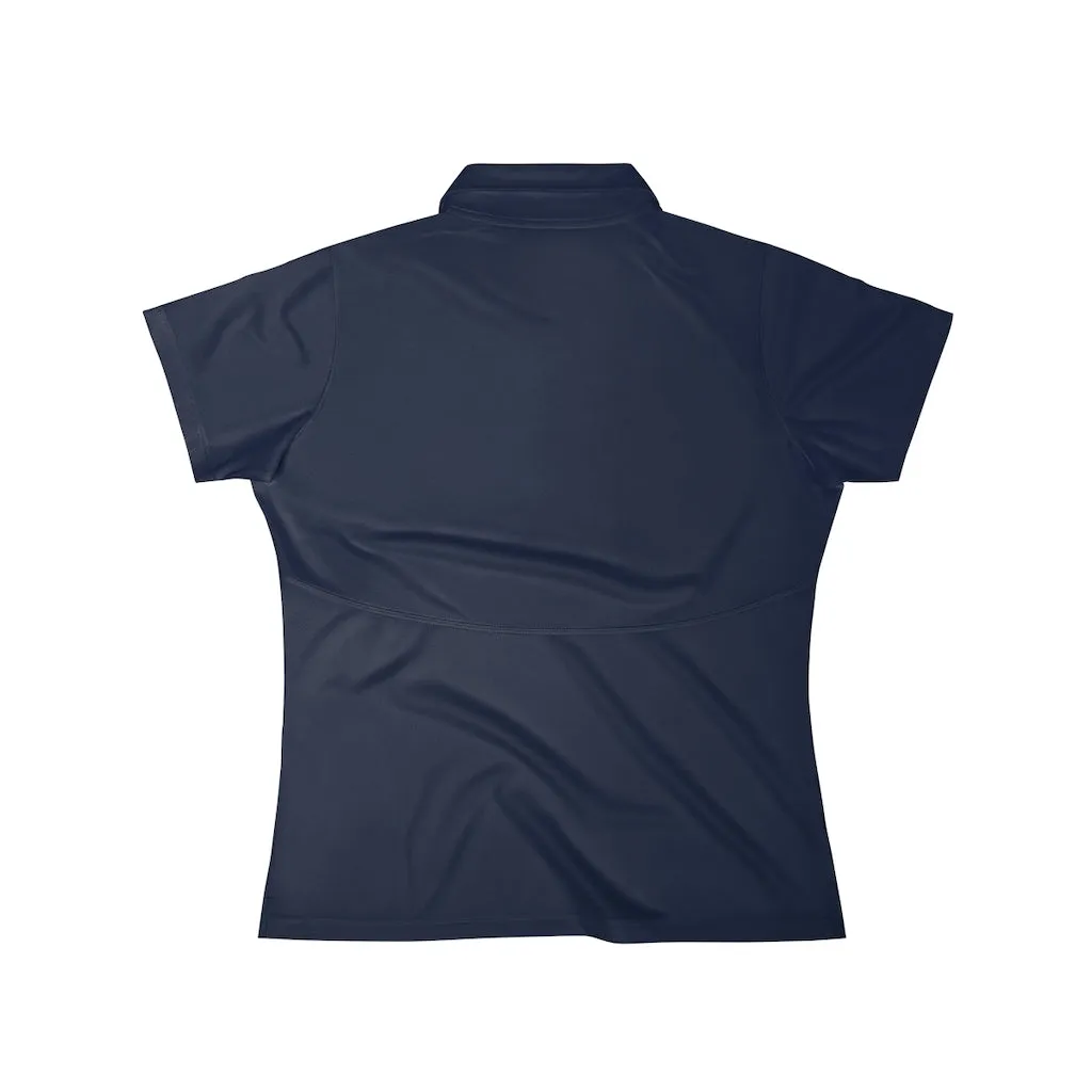 Peach and Yellow Flower Women's Polo Shirt