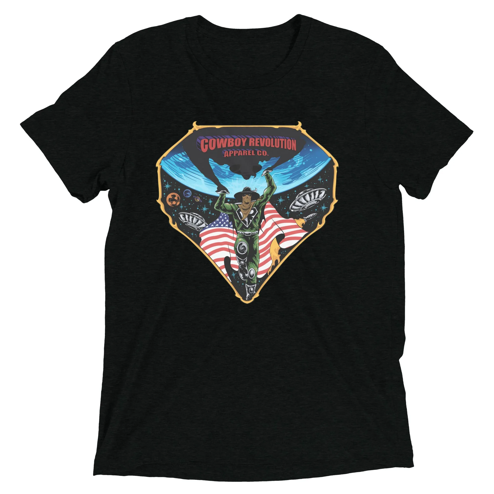 "Weight Of The World" Cowboy Revolution Short Sleeve Tri-Blend Tee