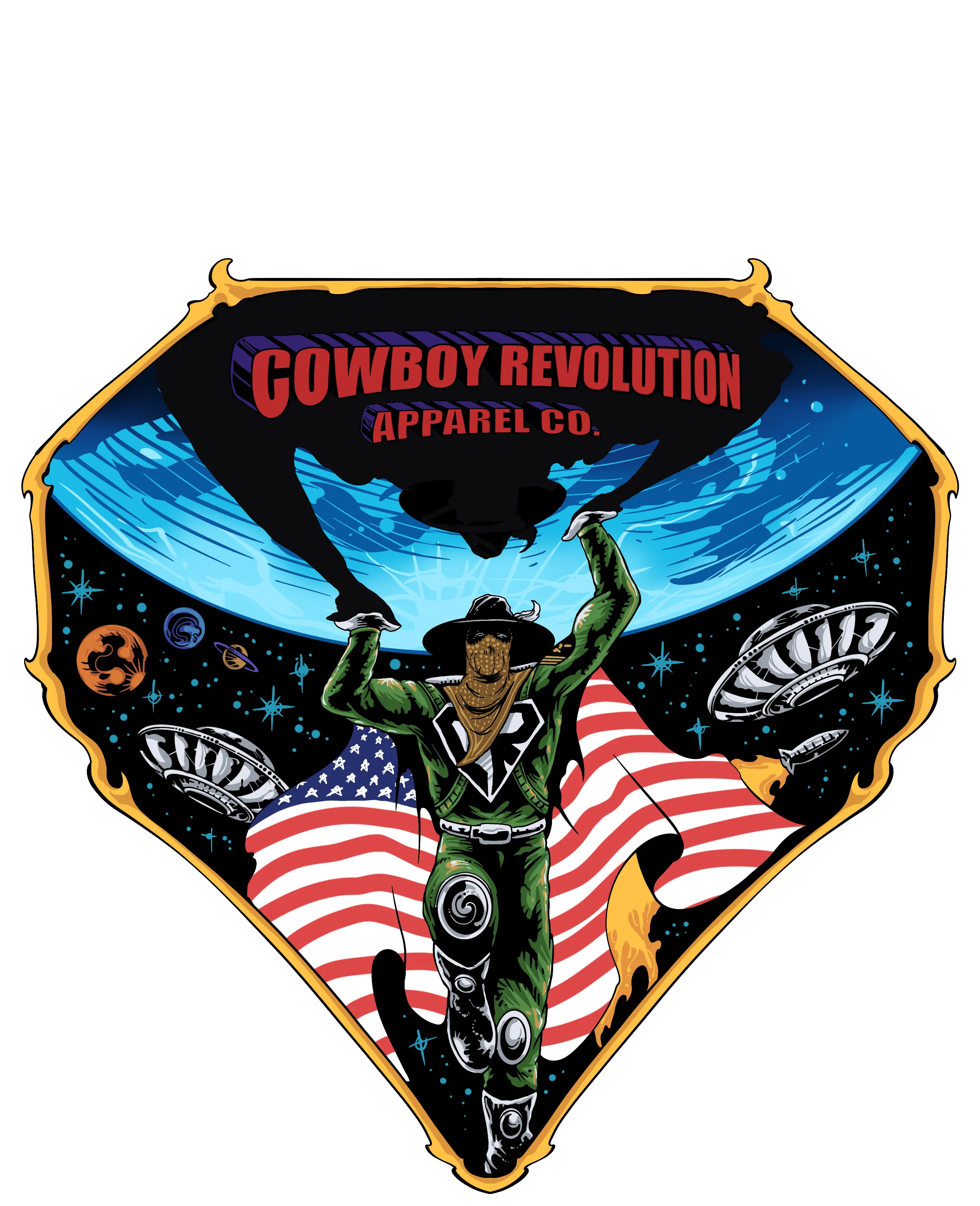 "Weight Of The World" Cowboy Revolution Short Sleeve Tri-Blend Tee