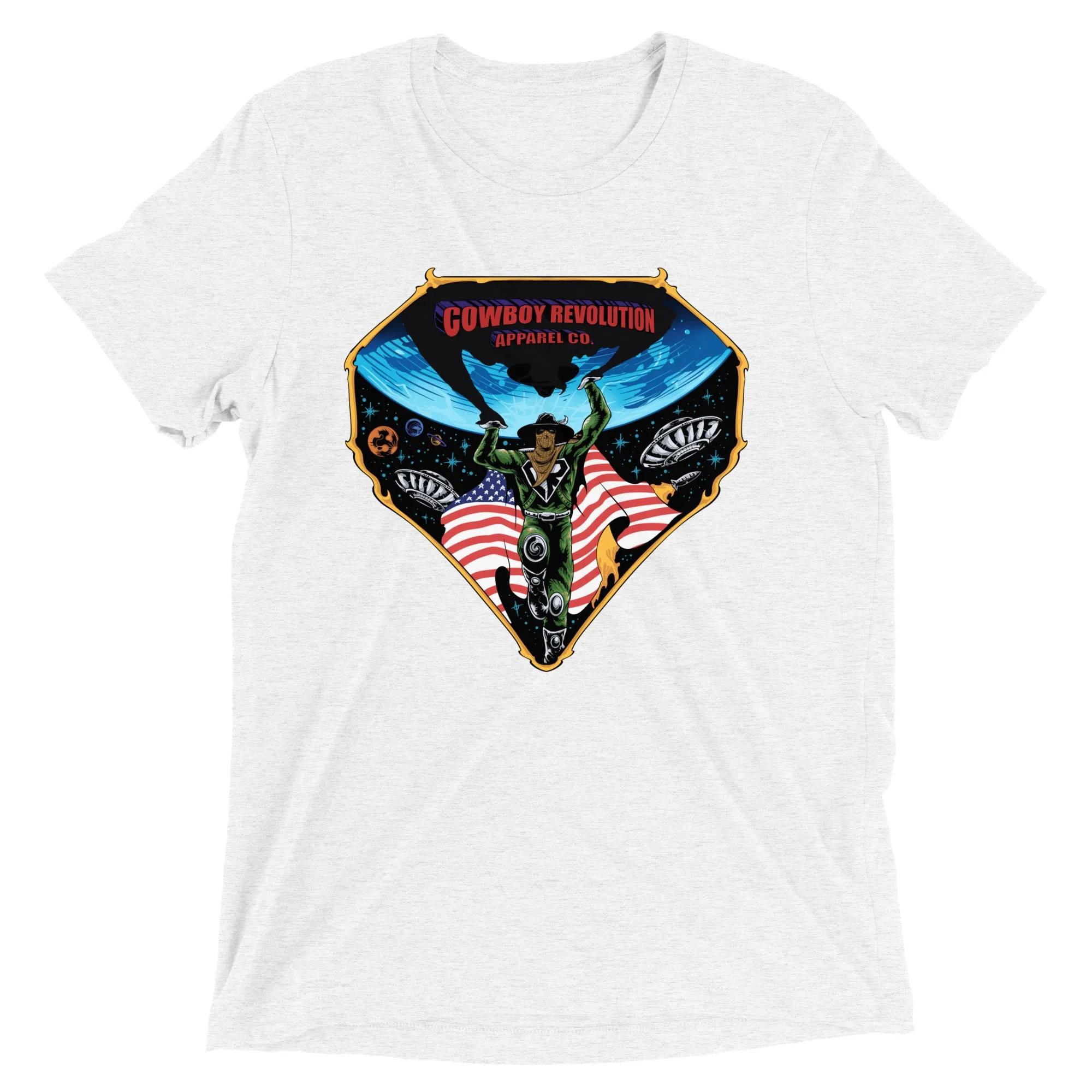 "Weight Of The World" Cowboy Revolution Short Sleeve Tri-Blend Tee