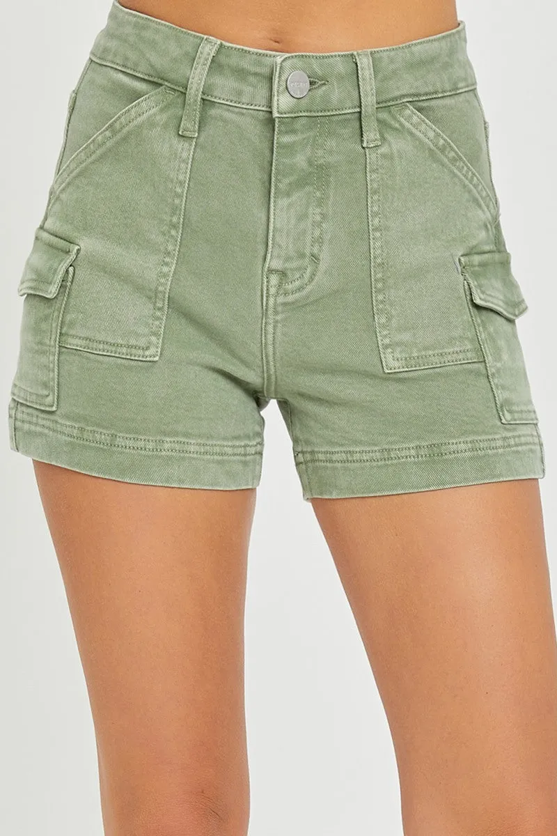 Risen Otis High Rise Side Cargo Pocket Shorts *FINAL SALE*