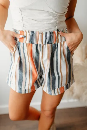 Stripe Vintage Washed Shorts