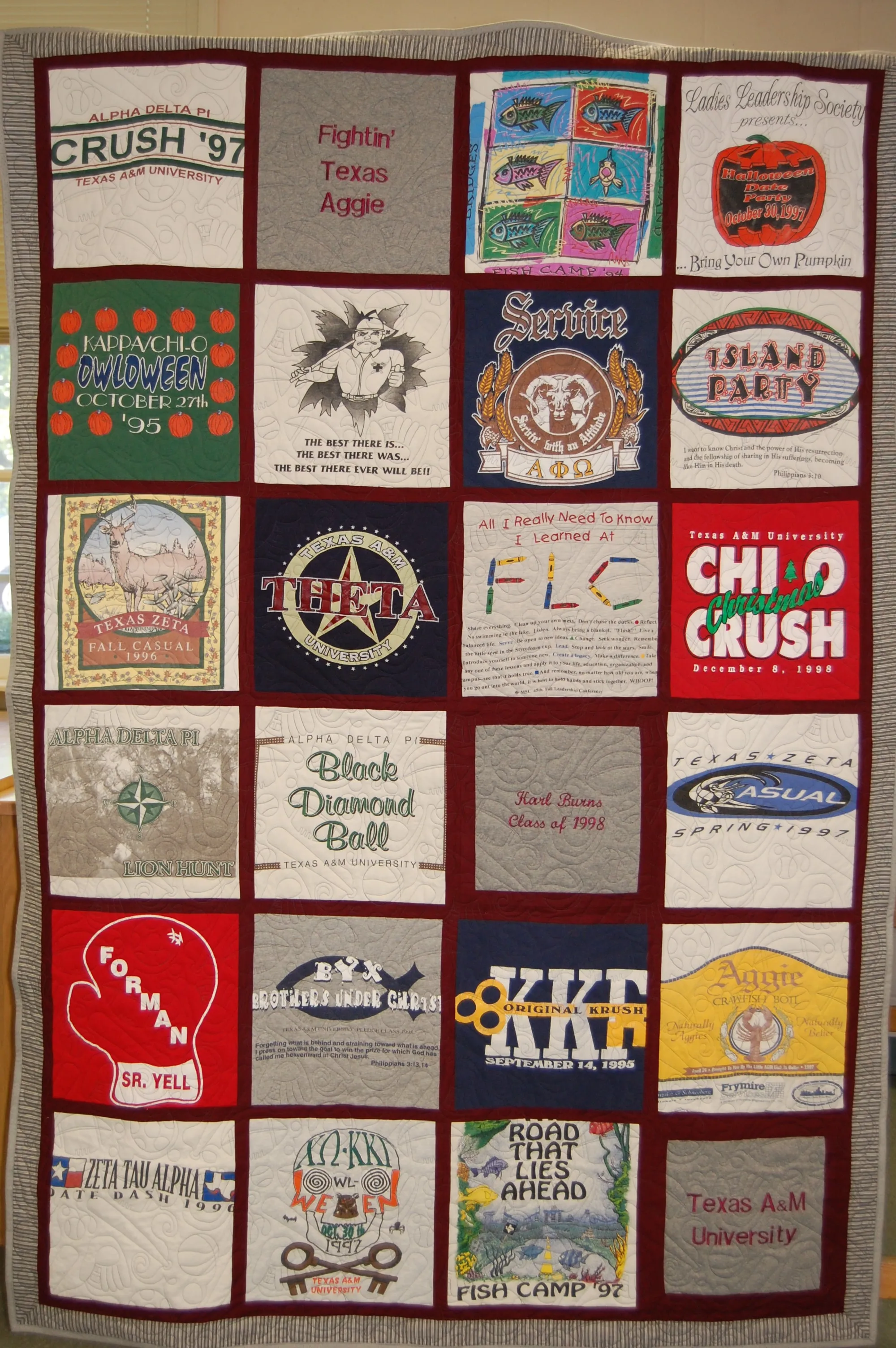 Texas A & M T-Shirt Quilt